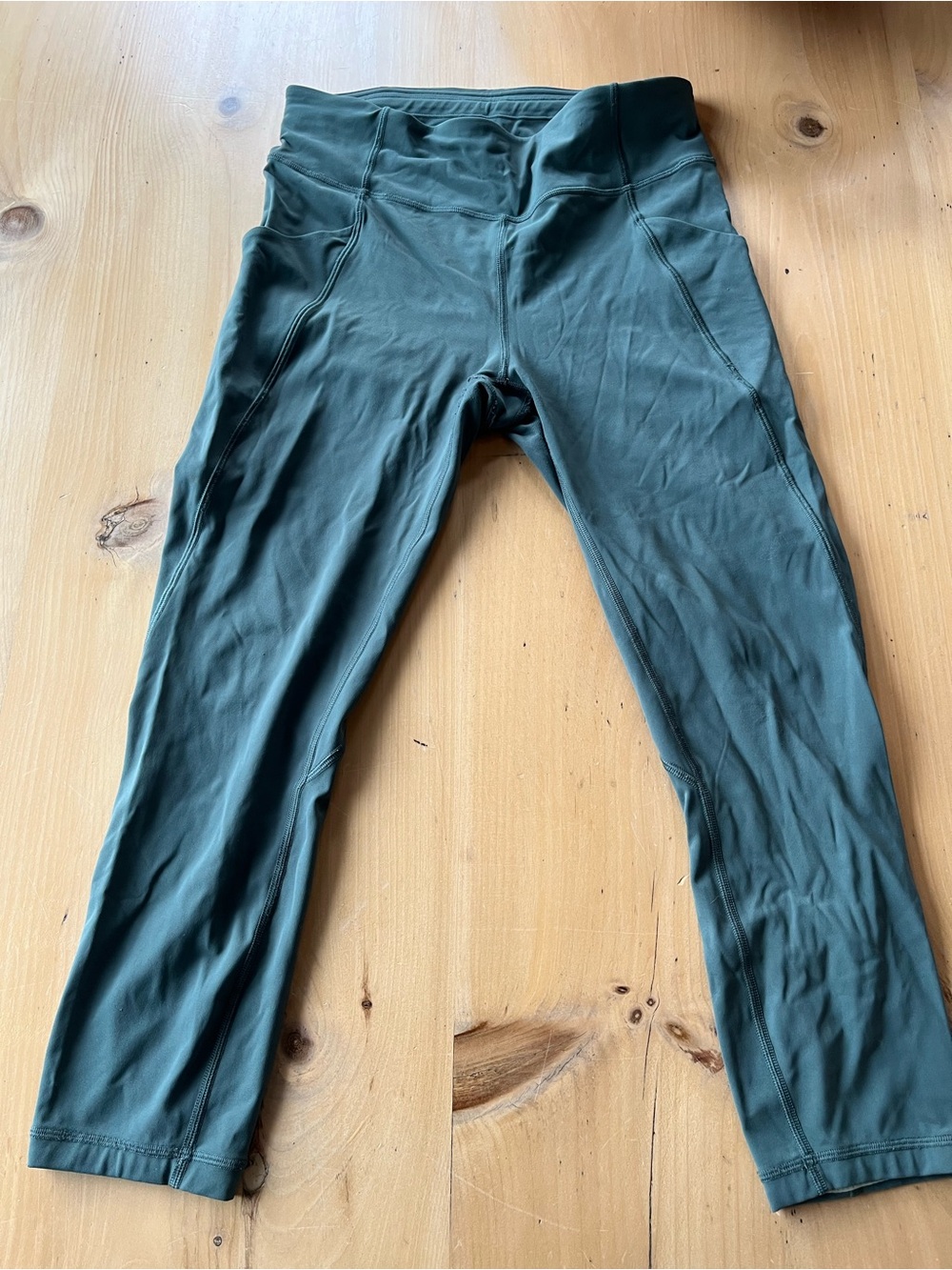 Lulu Lemon High-Waist Olive Green Active Leggings